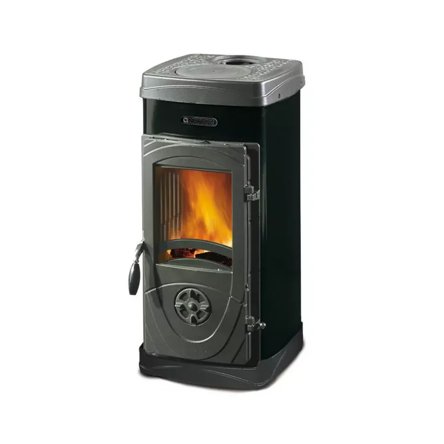 Poêle à bois Super Junior — 5,7 kW — Fonte émaillée, noir ou vert